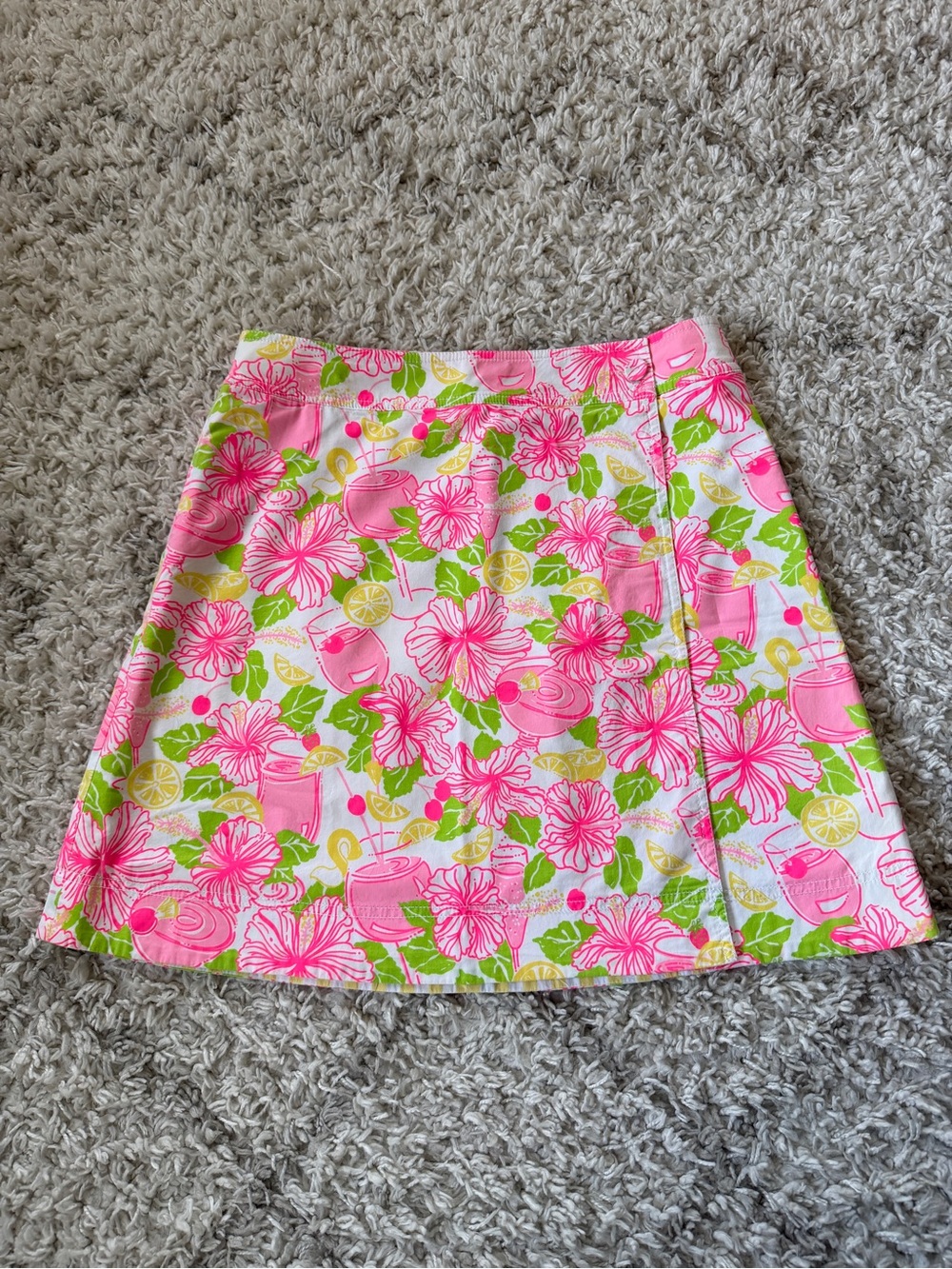 Lilly Pulitzer Pink Tropical Floral A-Line Skirt